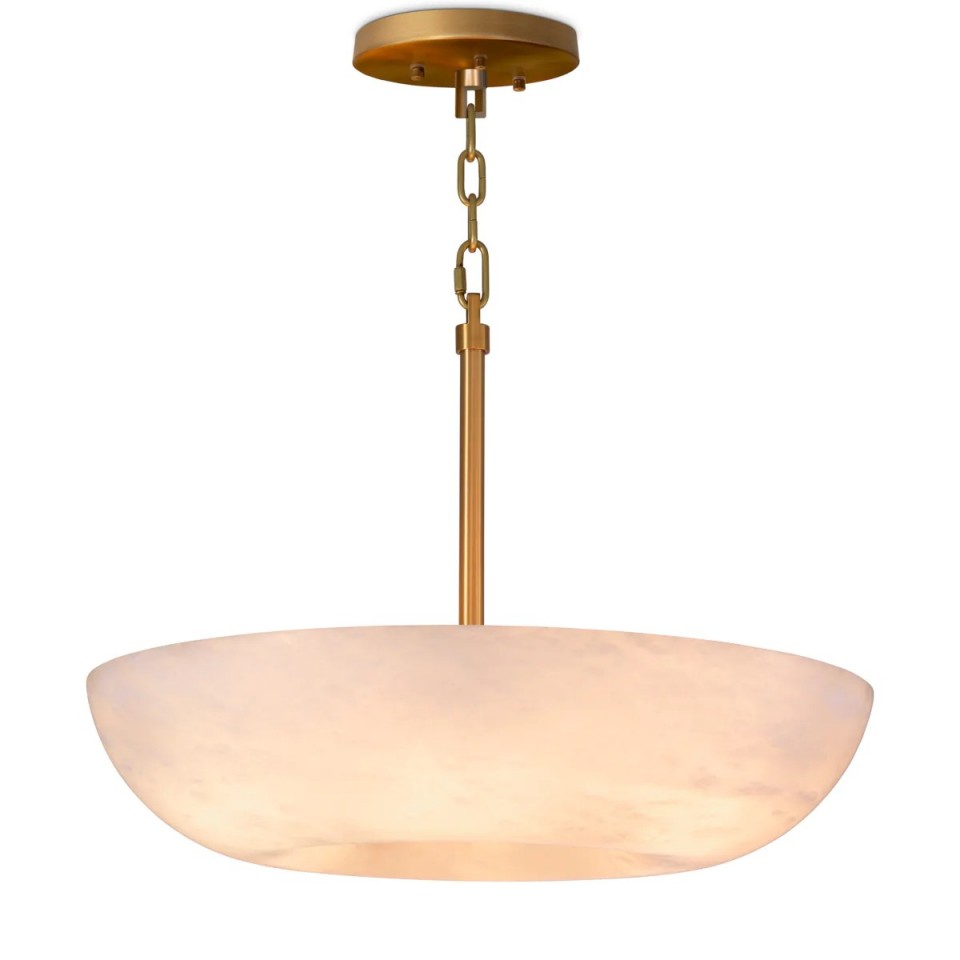 Ariano ceiling light antique brass/alabaster 60cm