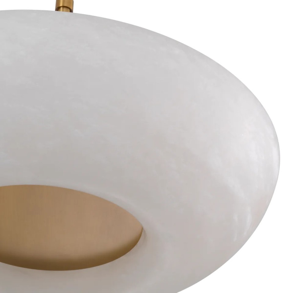 Ariano ceiling light antique brass/alabaster 60cm