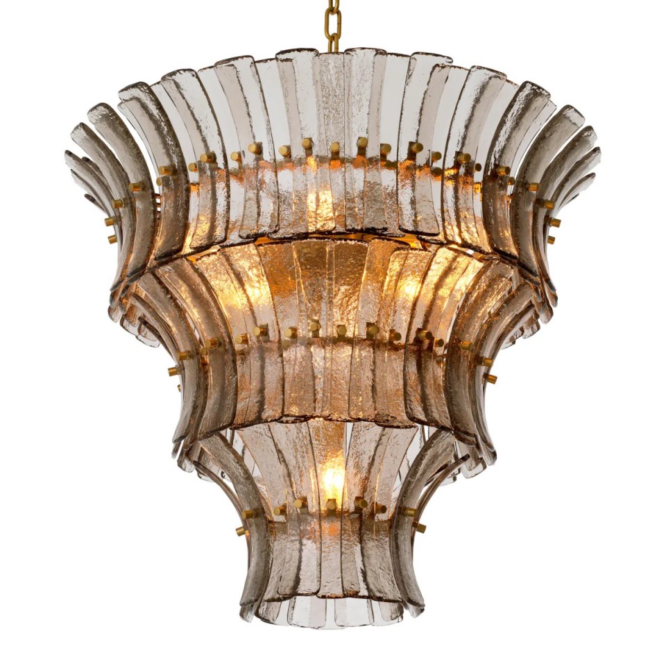 Toscano Chandelier Antique Brass/Smoke 67cm