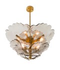 Florina chandelier antique brass/smoke 83cm