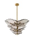 Florina chandelier antique brass/smoke 83cm