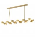 Aldo Chandelier Brass/Glass 160cm