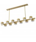 Aldo Chandelier Brass/Glass 160cm