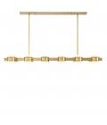 Aldo Chandelier Brass/Glass 160cm