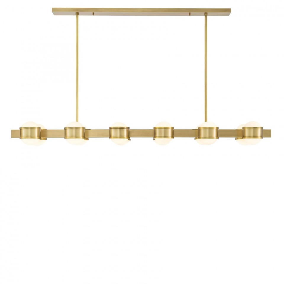 Aldo Chandelier Brass/Glass 160cm