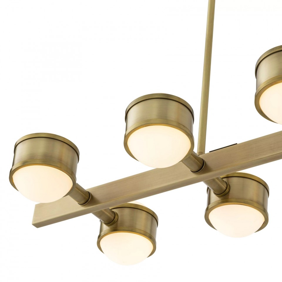 Aldo Chandelier Brass/Glass 160cm