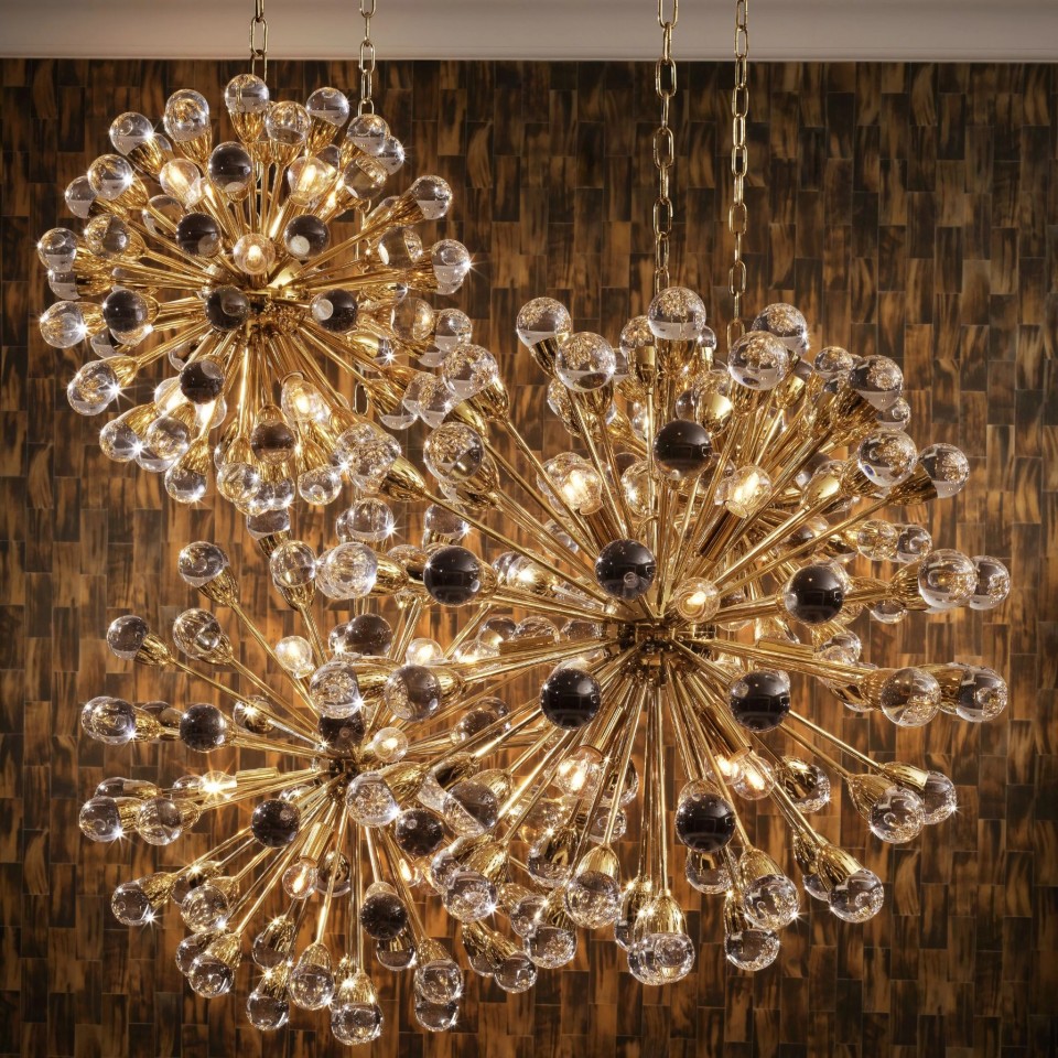 Anto Chandelier Gold/Glass 75cm