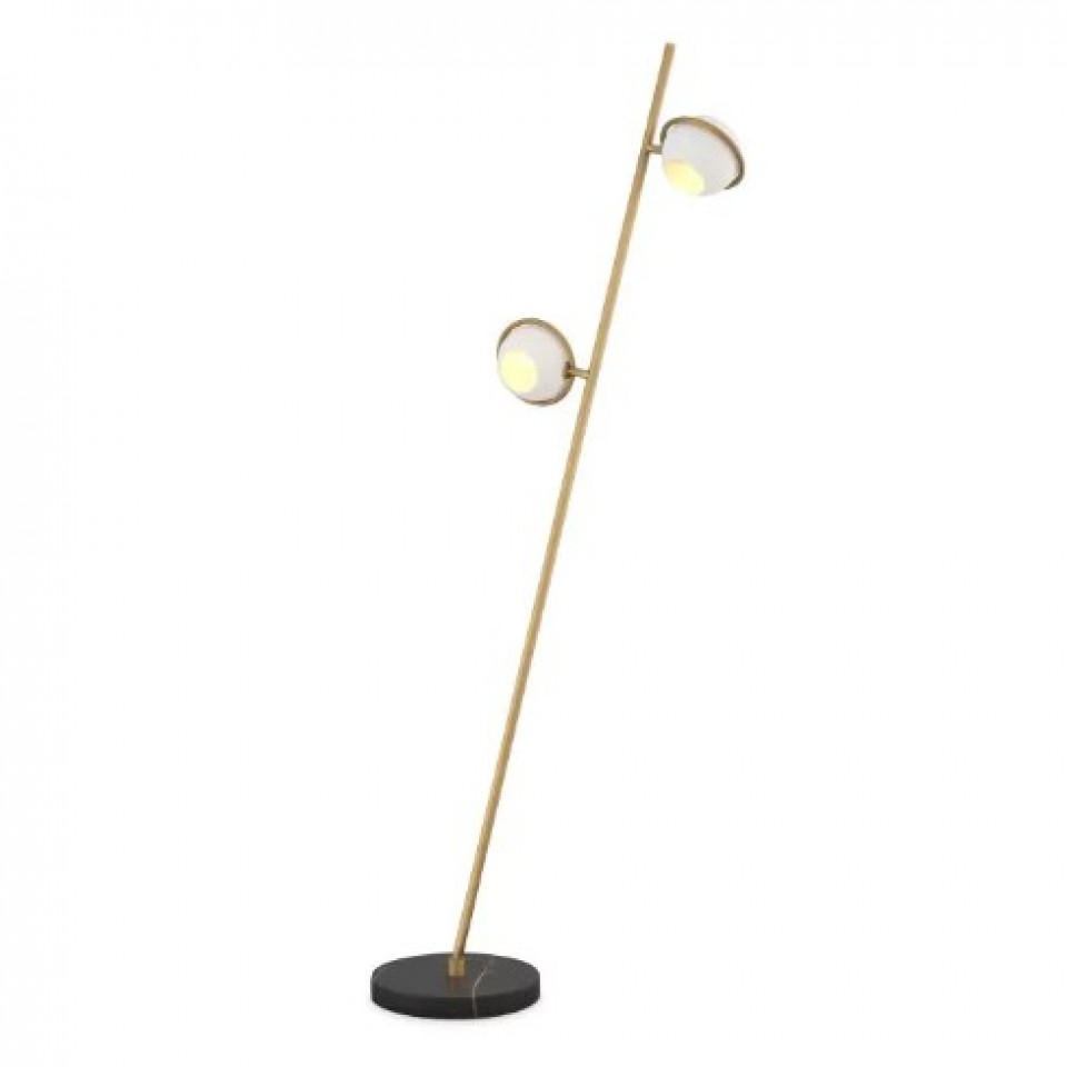 Aprillia Golvlampa Mässing/Vit 150cm