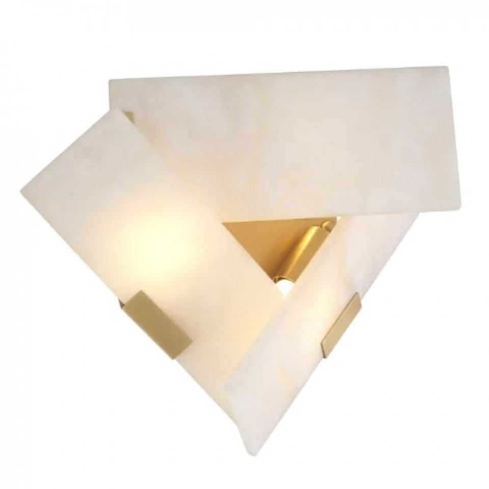 Bella Bianco Vägglampa Alabaster/Mässing 31 cm