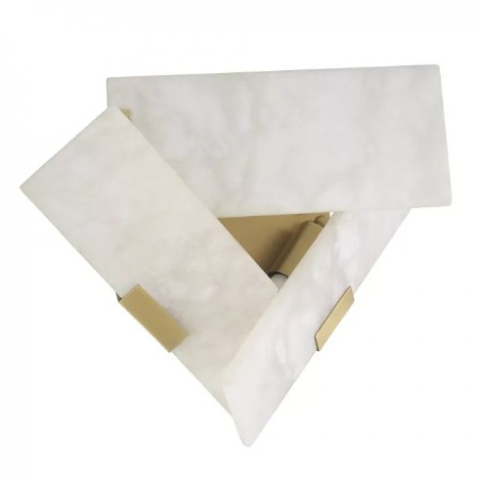 Bella Bianco Vägglampa Alabaster/Mässing 31 cm