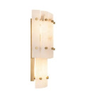 Blason Double Wall Lamp Alabaster/Brass 43cm