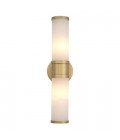 Claridges Double Wall Lamp Brass/Alabaster 46.5cm