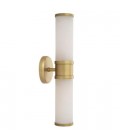 Claridges Double Wall Lamp Brass/Alabaster 46.5cm