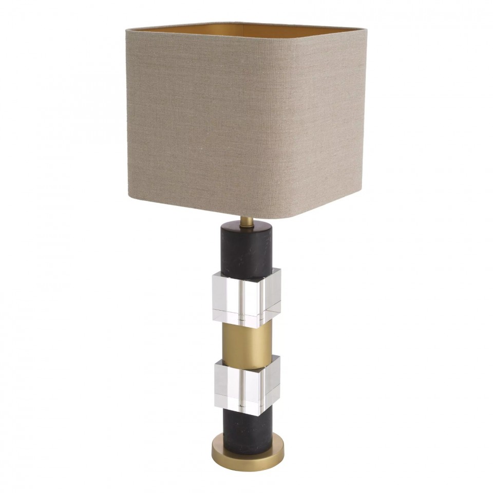 Cullingham Table Lamp Brass/Glass/Marble 87cm