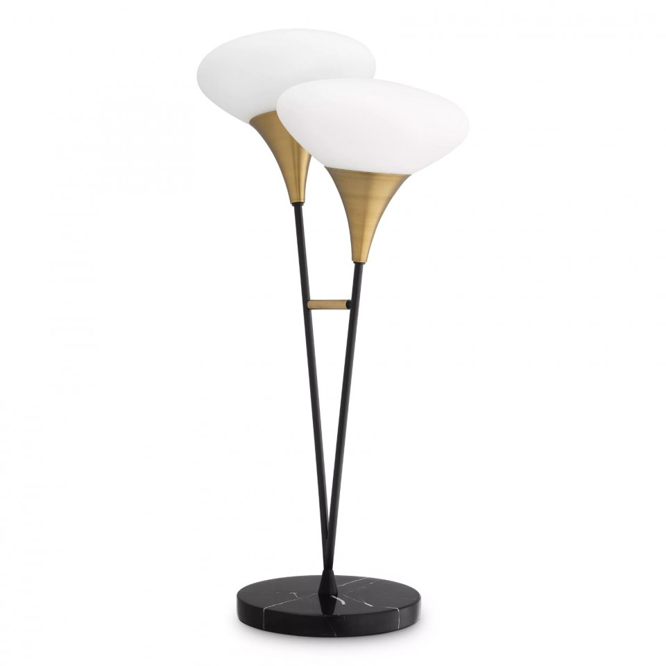 Duco Table Lamp Brass/Glass/Marble 87cm