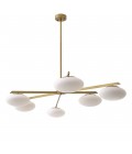 Evergreen Chandelier Brass/Glass 105cm