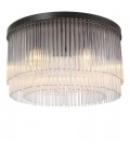 Hector Flush Ceiling Light Bronze/Glass 45cm