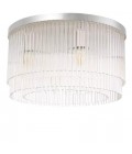 Hector Flush Ceiling Light Nickel/Glass 45cm