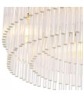 Hector Flush Ceiling Light Nickel/Glass 45cm