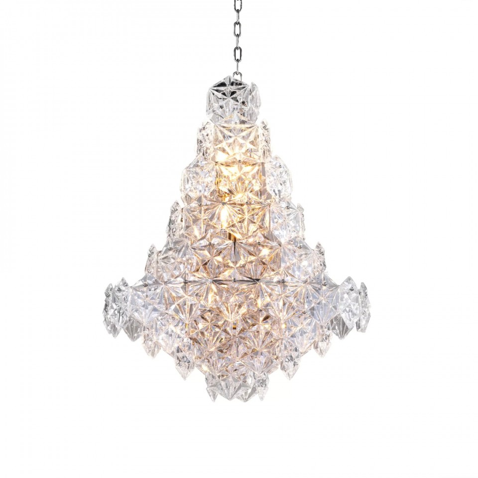 Hermitage Chandelier Nickel/Glass 60cm