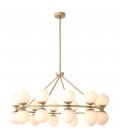 Hutchinson Chandelier Brass/Glass 115cm