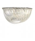 Hyères Flush Ceiling Light Nickel/Acrylic 90cm