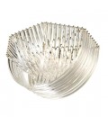 Hyères Flush Ceiling Light Nickel/Acrylic 90cm