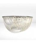 Hyères Flush Ceiling Light Nickel/Acrylic 90cm