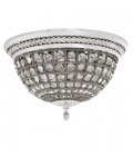 Kasbah Flush Ceiling Light Nickel/Glass 45cm