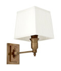 Lexington Wall Lamp Brass/White 27cm