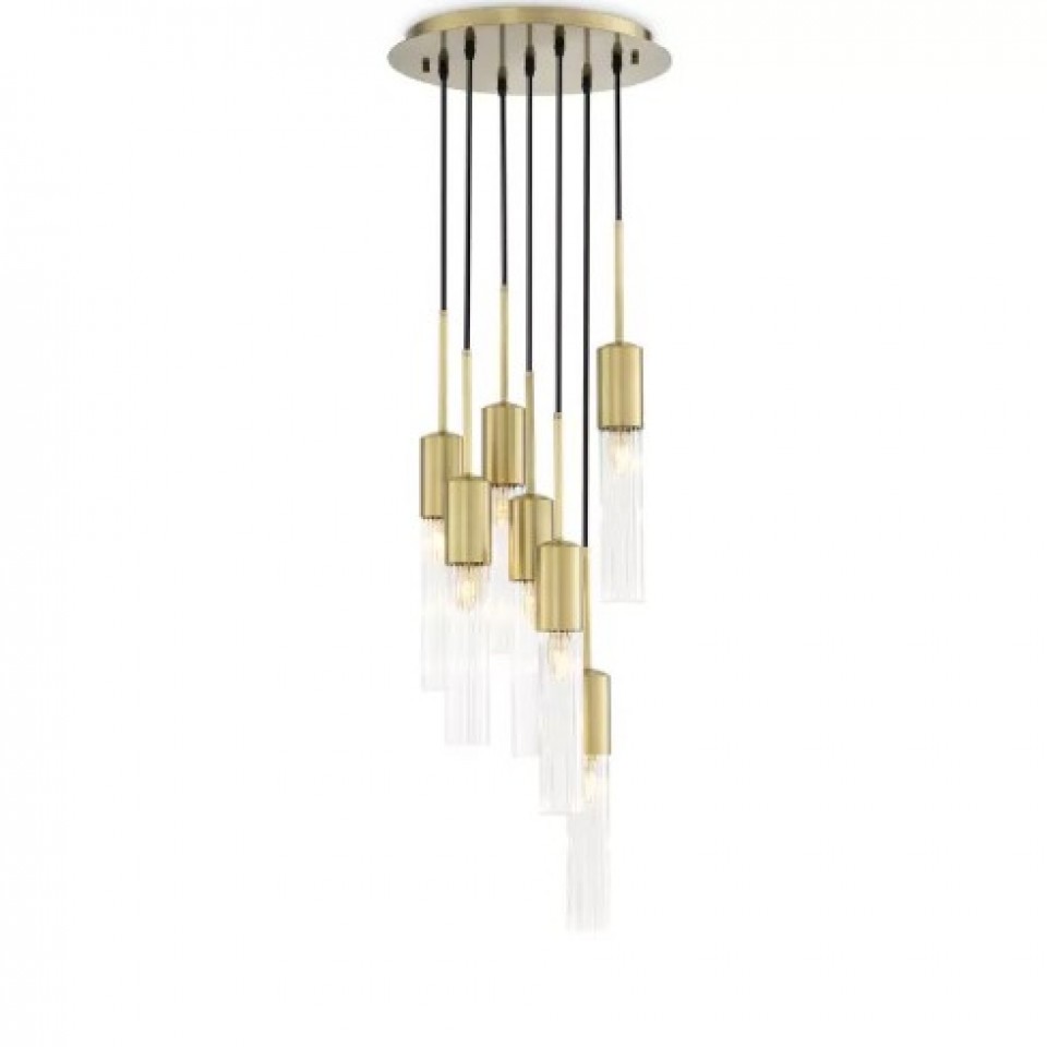 Lulu Chandelier Brass/Glass 40cm