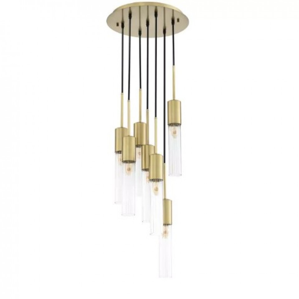 Lulu Chandelier Brass/Glass 40cm