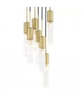 Lulu Chandelier Brass/Glass 40cm