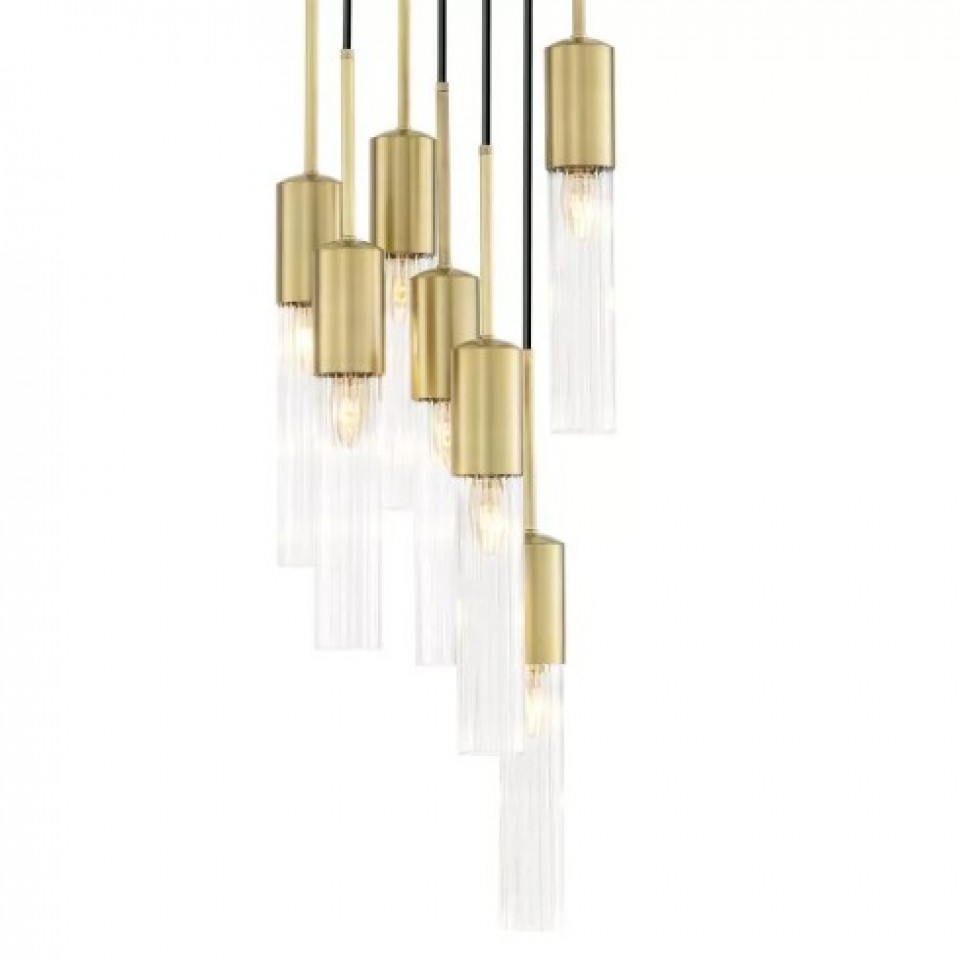 Lulu Chandelier Brass/Glass 40cm