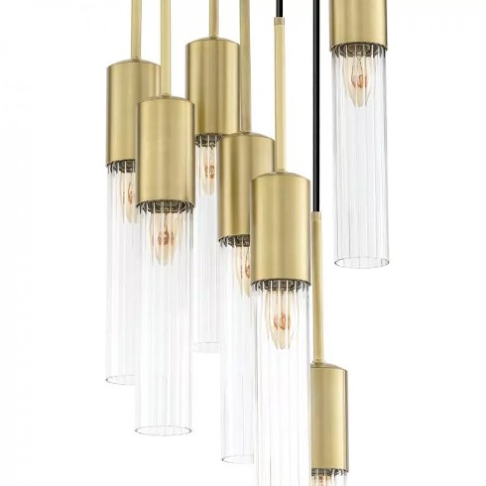 Lulu Chandelier Brass/Glass 40cm