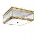 Marly Flush Ceiling Light Brass/Glass 40.5cm