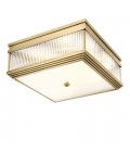 Marly Flush Ceiling Light Brass/Glass 40.5cm