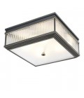 Marly Flush Ceiling Light Bronze/Glass 40.5cm