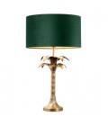 Mediterraneo Table Lamp Brass/Green Velvet Shade 76cm