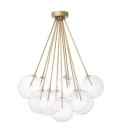 Molecule Ceiling Light Brass/Glass 66cm