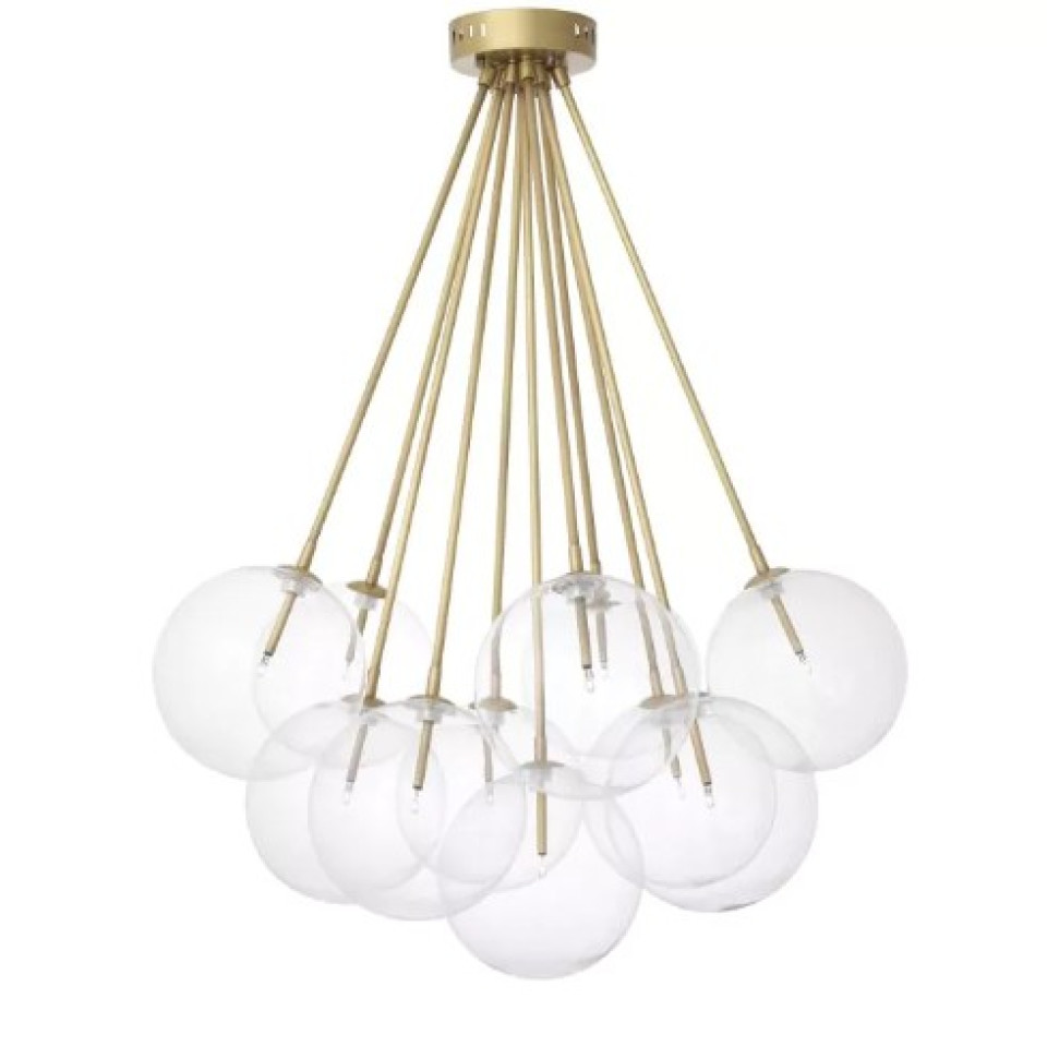 Molecule Ceiling Light Brass/Glass 66cm