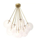 Molecule Ceiling Light Brass/Glass 66cm