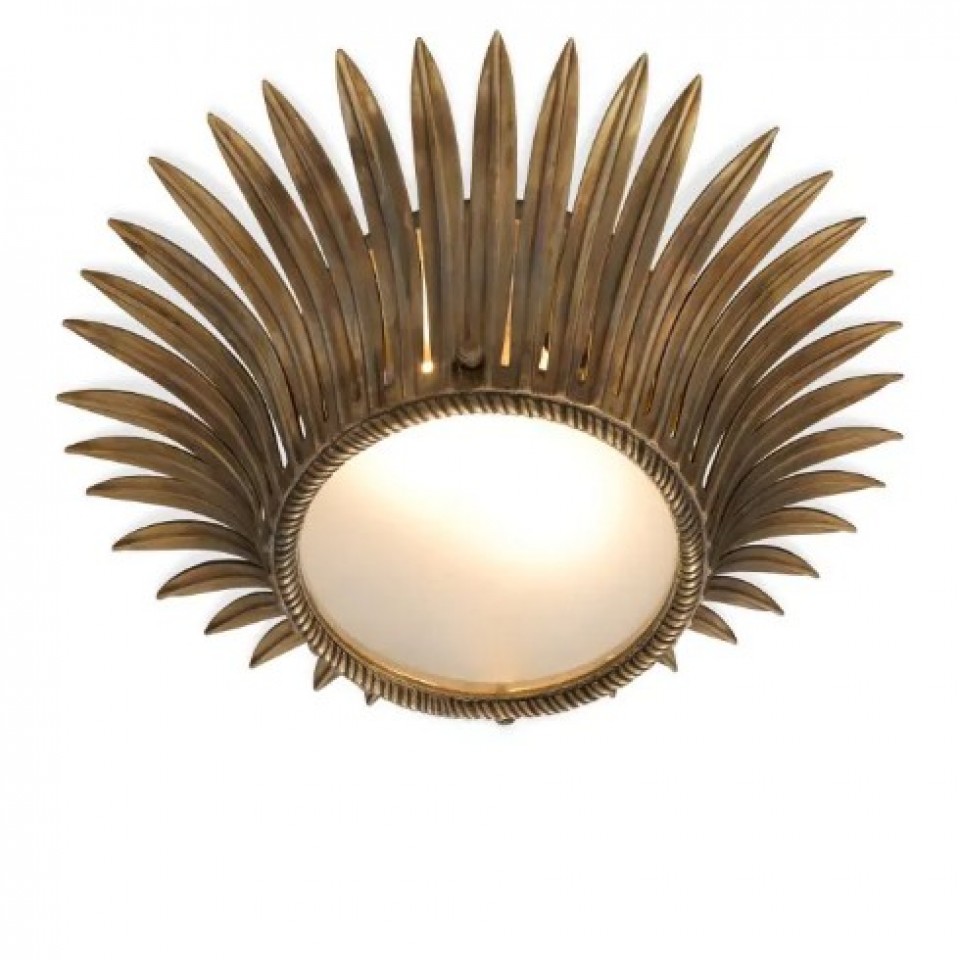 Nuvole Plafond Mässing/Glas 43cm