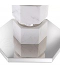 Hexagon Table Lamp Gray/White 76cm