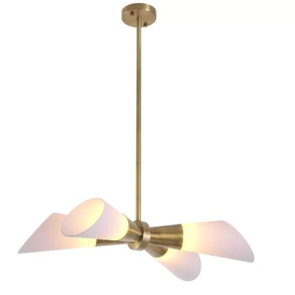 Papillon Ceiling Light Brass/Glass 73cm