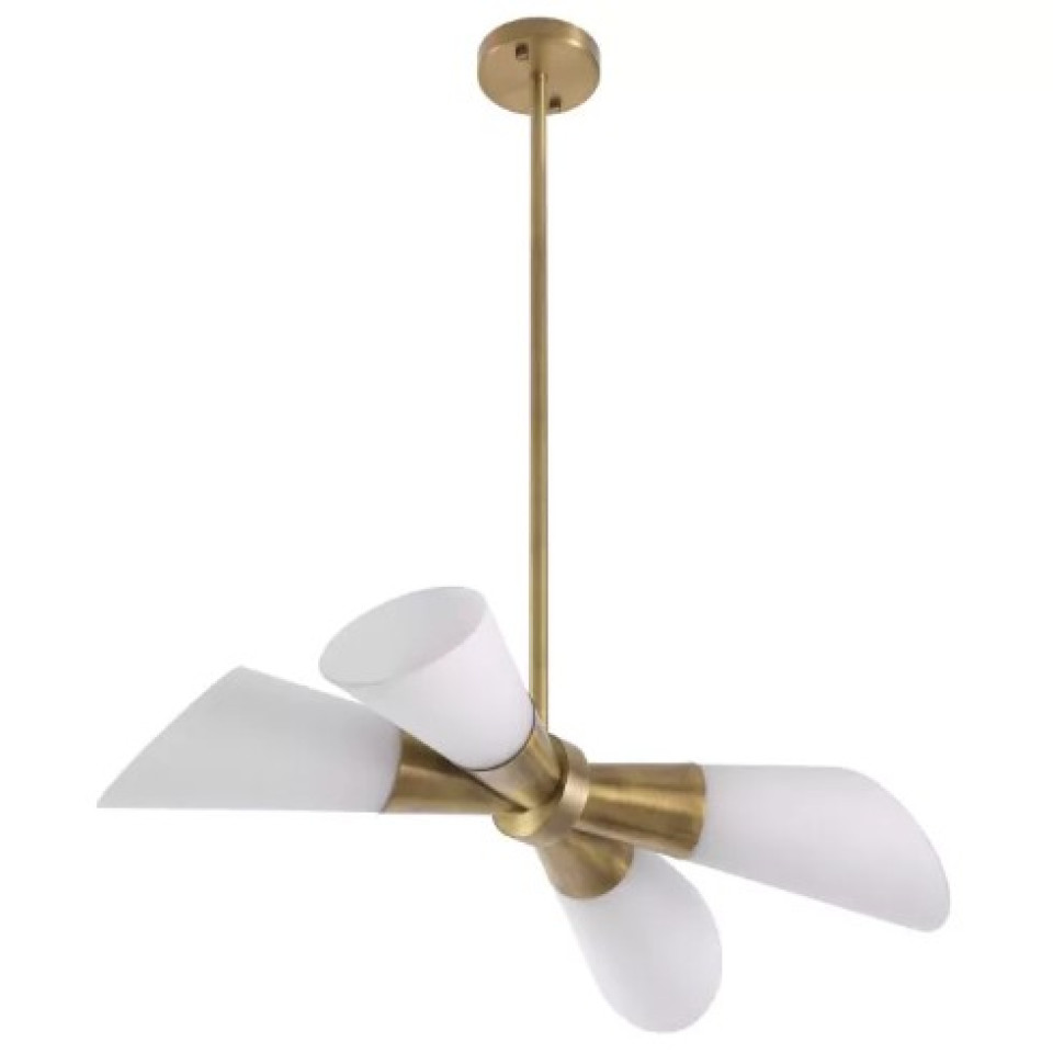 Papillon Ceiling Light Brass/Glass 73cm