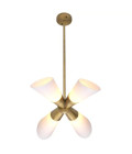 Papillon Ceiling Light Brass/Glass 73cm