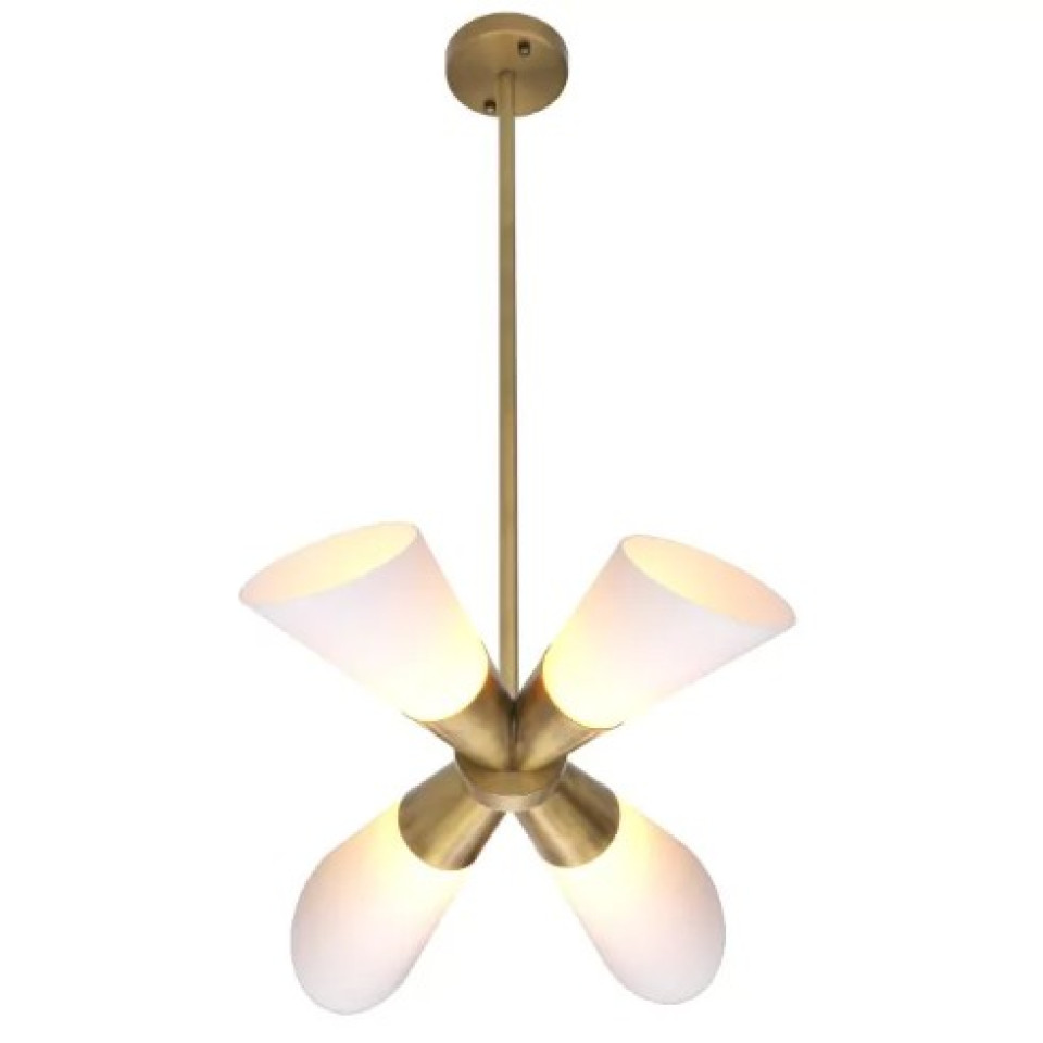 Papillon Ceiling Light Brass/Glass 73cm