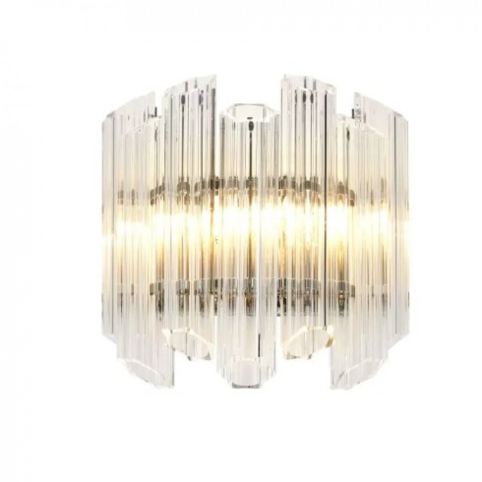 Vittoria Wall Lamp Nickel/Glass 32.5cm