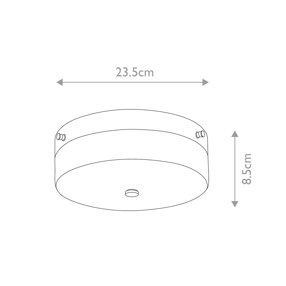 Tamar 1-Ljus Medium Plafond Polerad Krom 66cm IP44